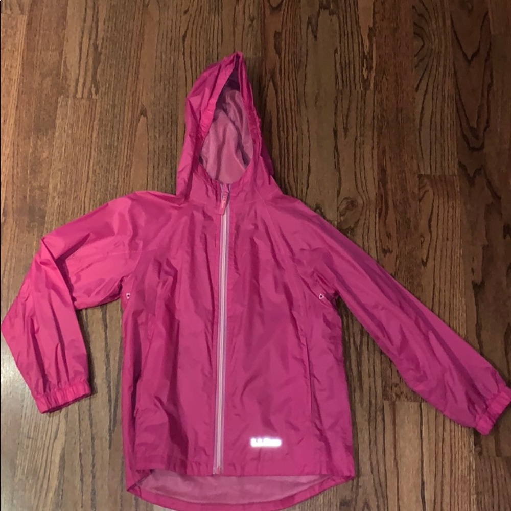 Pink kids L.L. Bean Rain Jacket